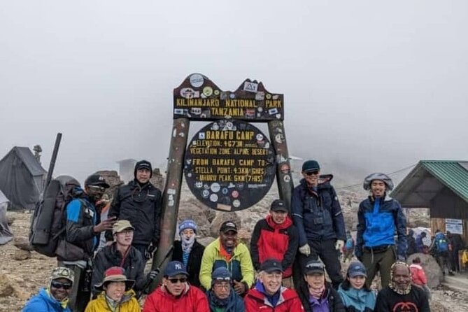 6 Days Machame Route Kilimanjaro Climbing Trekking Tour - Barranco Wall, Kiss Stone Point, and Barafu Camp on Day 4