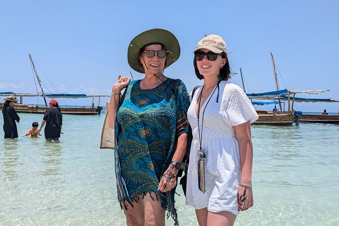 Blue Safari Full Day Private Trip Zanzibar With Sea Food BBQ - Getting on and off the dhow: the small challenge with big support