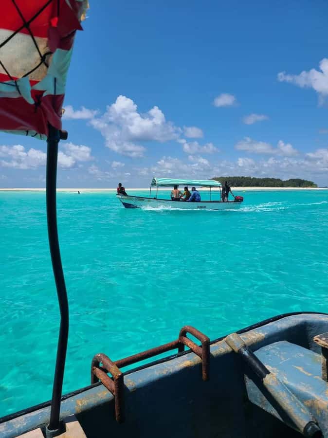 FROM KENDWA; Mnemba snorkelling and Dolphin tour - The 45-minute dhow ride: your moving scenic checkpoint