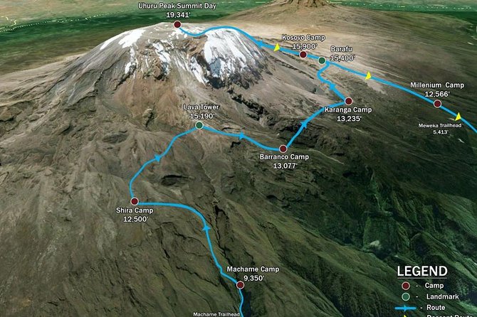 KILIMANJARO MACHAME ROUTE, (Climb 7days) "Whiskey" route - The Machame Whiskey route: why this 7-day plan works