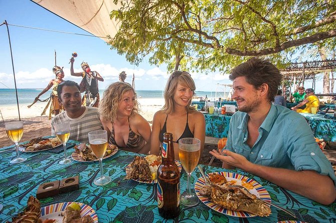 Nakupenda Island Snorkeling Sea trip & Lunch W/Transfer -Zanzibar - The Lunch Spread: Swahili Food, Fruits, and Spiced Drinks