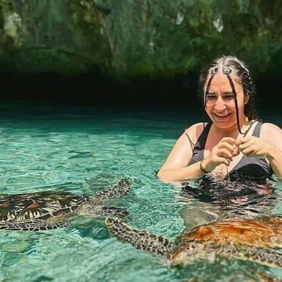 SALAAM CAVE: Swim with turtles & Dine at The Rock Restaurant - Your guide and private group vibe, including car music