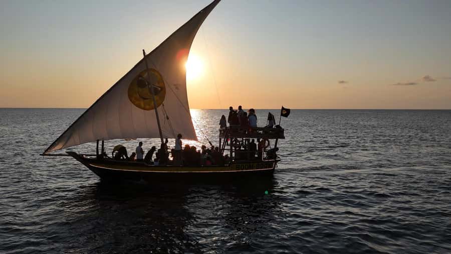 Sunset party cruise in Zanzibar with BoomBoom Boat - Kendwa Beach segment: different vibe, same sunset colors